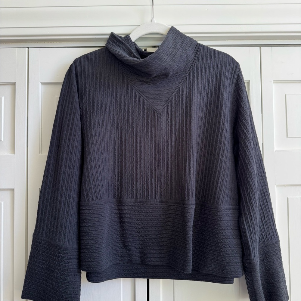 lululemon athletica Charcoal Black Cowl Neck Pullover